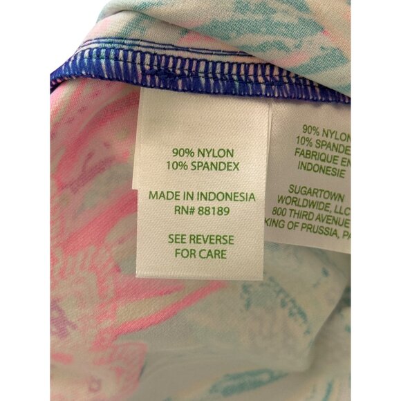 Lilly Pulitzer Luxletic Corso Pant UPF 50+ Borealis Blue Tropic Down Low Size S - Picture 7 of 8